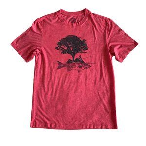 Life is Good Cool Tee Classic Fit Red "Keep it Reel" Short Sleeve T Shirt Size M
